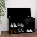 Banc de chaussures vidaxl avec coussin 80x30x47 cm en bois de bois - afbeelding 1