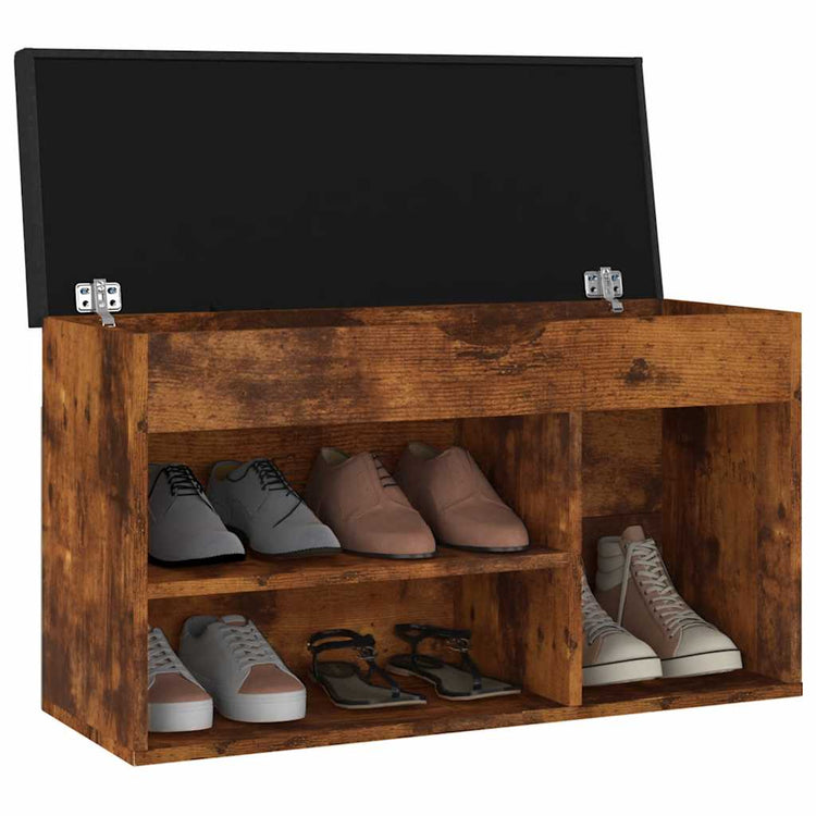 Banc de chaussures Vidaxl avec coussin 80x30x47 cm en bois de bois de bois de bois