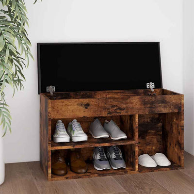 Banc de chaussures Vidaxl avec coussin 80x30x47 cm en bois de bois de bois de bois