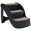 vidaXL 3 marches pliables pour chien noir