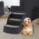 vidaXL 3 marches pliables pour chien noir