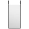 Miroir de porte vidaxl 30x60 cm en verre et en aluminium noir
