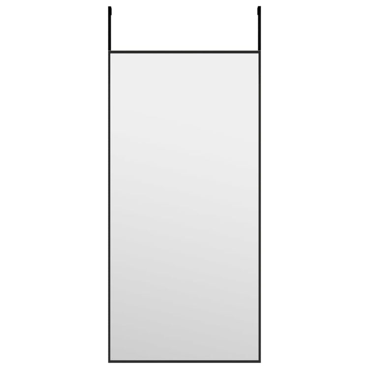 Miroir de porte vidaxl 30x60 cm en verre et en aluminium noir