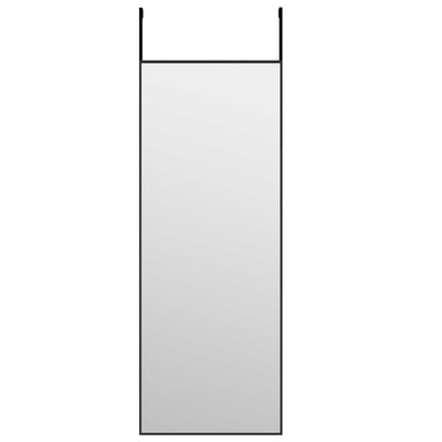 Miroir de porte vidaxl 30x80 cm en verre et en aluminium noir