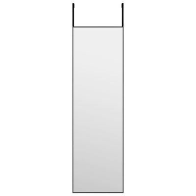 Miroir de porte vidaxl 30x100 cm en verre et en aluminium noir