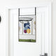 Miroir de porte vidaxl 40x60 cm de verre et d'aluminium noir