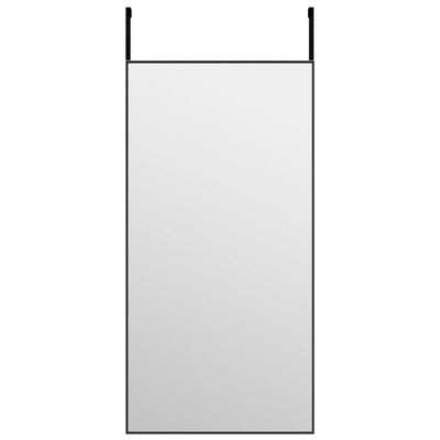 Miroir de porte vidaxl 40x80 cm en verre et en aluminium noir