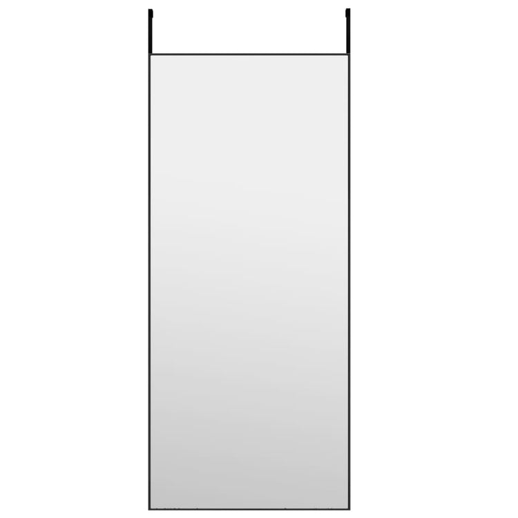 Miroir de porte vidaxl 40x100 cm de verre et d'aluminium noir