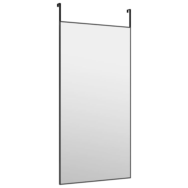 Miroir de porte vidaxl 50x100 cm de verre et d'aluminium noir