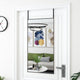 Miroir de porte vidaxl 50x100 cm de verre et d'aluminium noir