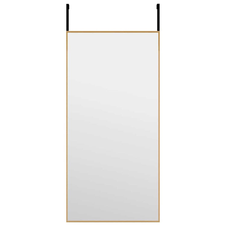 Miroir de porte vidaxl 30x60 cm en verre et en aluminium or de couleur