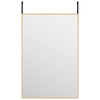 Miroir de porte vidaxl 40x60 cm en verre et en aluminium or de couleur