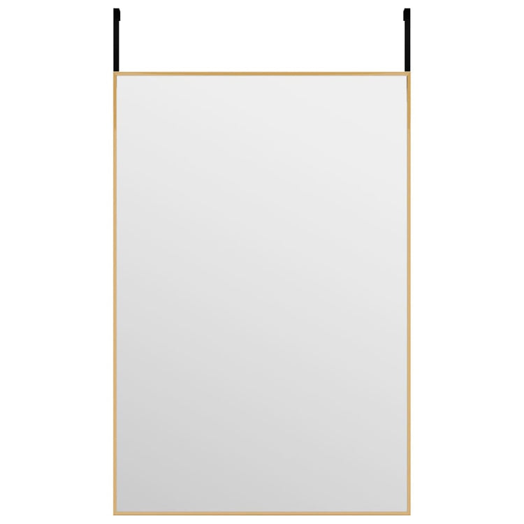 Miroir de porte vidaxl 40x60 cm en verre et en aluminium or de couleur