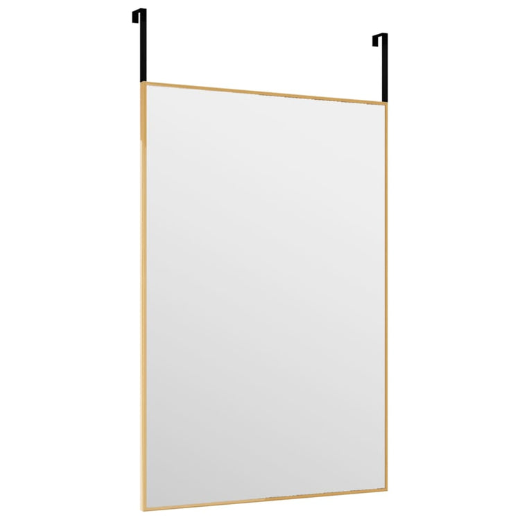 Miroir de porte vidaxl 40x60 cm en verre et en aluminium or de couleur