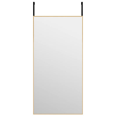 Miroir de porte vidaxl 40x80 cm en verre et en aluminium or de couleur