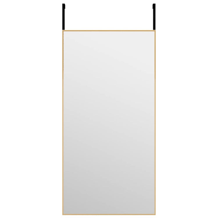 Miroir de porte vidaxl 40x80 cm en verre et en aluminium or de couleur