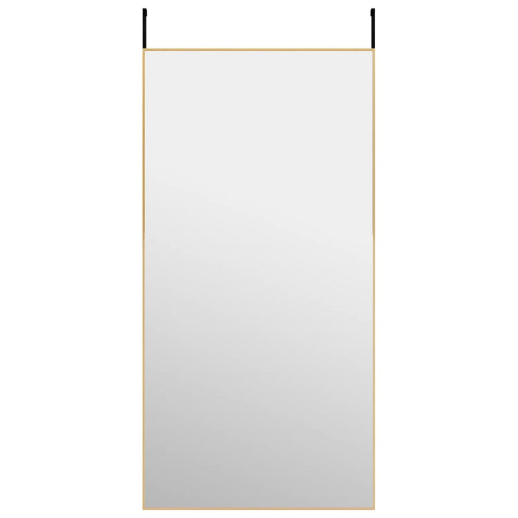 Miroir de porte vidaxl 50x100 cm en verre et en aluminium or de couleur