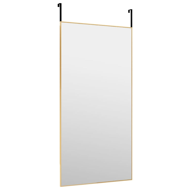 Miroir de porte vidaxl 50x100 cm en verre et en aluminium or de couleur