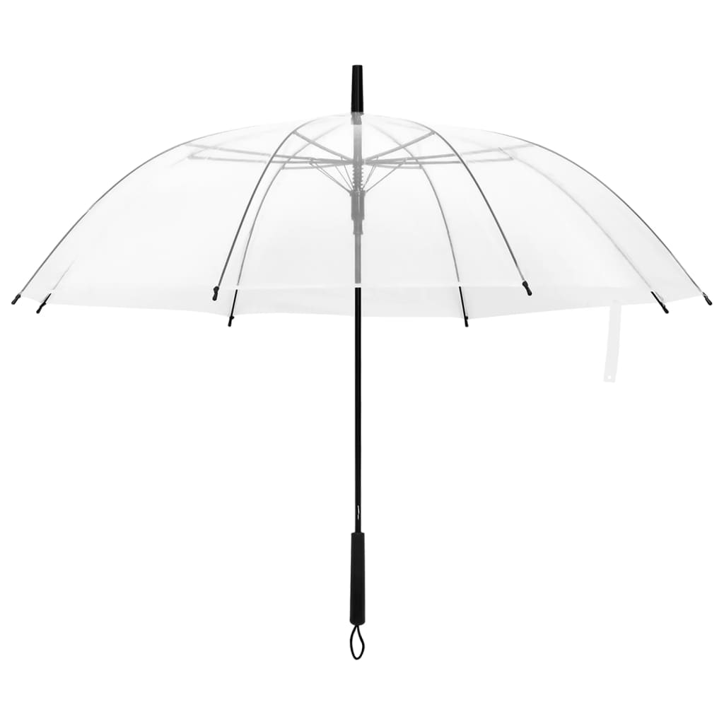 Parapluie vidaxl 107 cm transparent