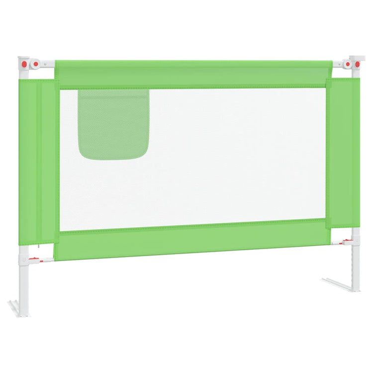 VidaXL Barrière de lit Tout-petit 100x25 cm Tissu Vert