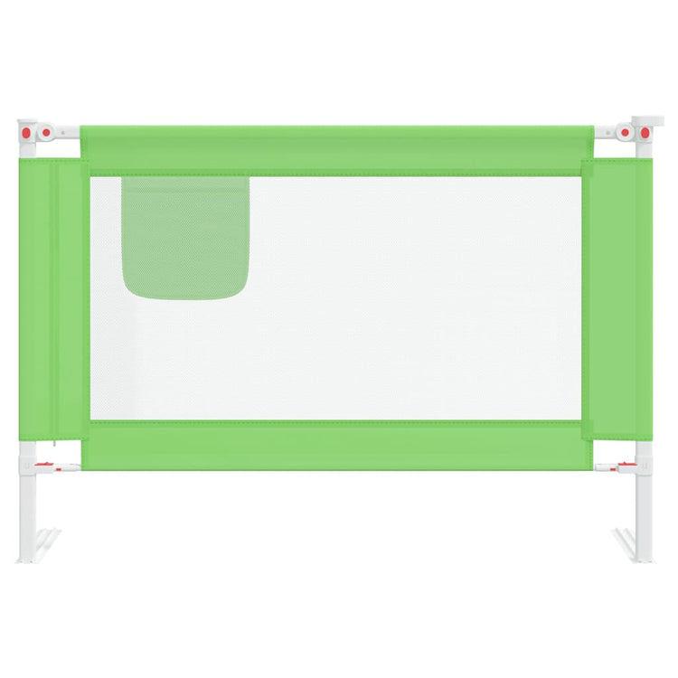 VidaXL Barrière de lit Tout-petit 100x25 cm Tissu Vert