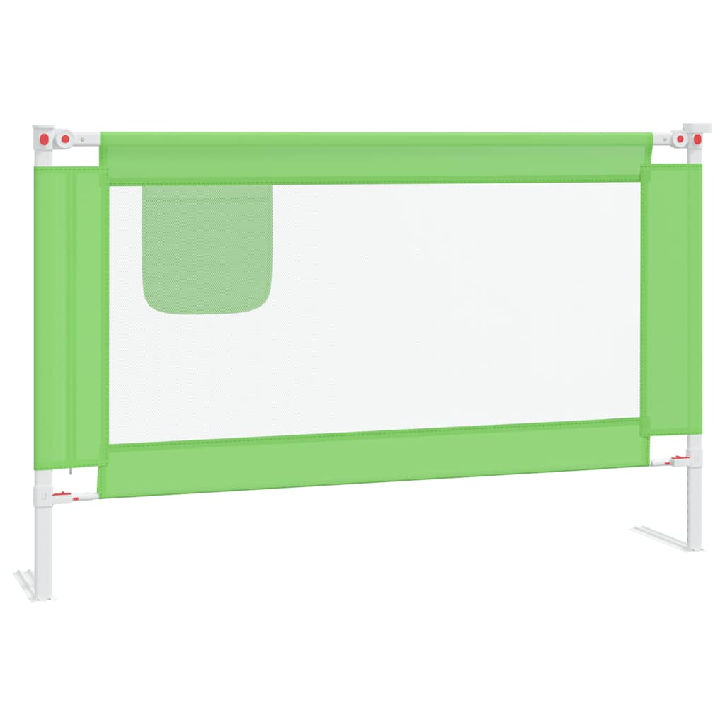 VidaXL Barrière de lit Tout-petit 120x25 cm Tissu vert
