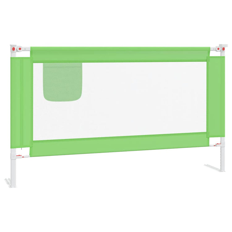vidaXL barrière de lit enfant en bas âge 140x25 cm tissu vert