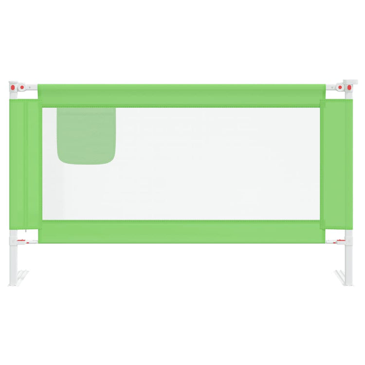 vidaXL barrière de lit enfant en bas âge 140x25 cm tissu vert