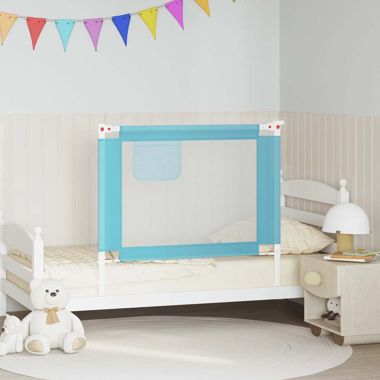 Vidaxl Bedhek Toddler 100x25 cm tissu bleu
