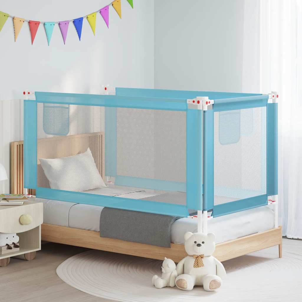 Vidaxl Bedhek Toddler 160x25 cm Tissu bleu