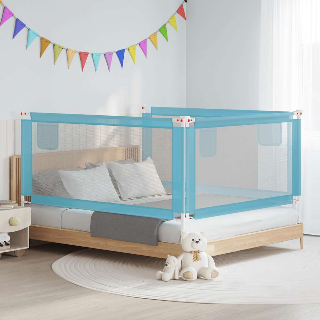 Vidaxl Bedhek Toddler 180x25 cm Tissu bleu