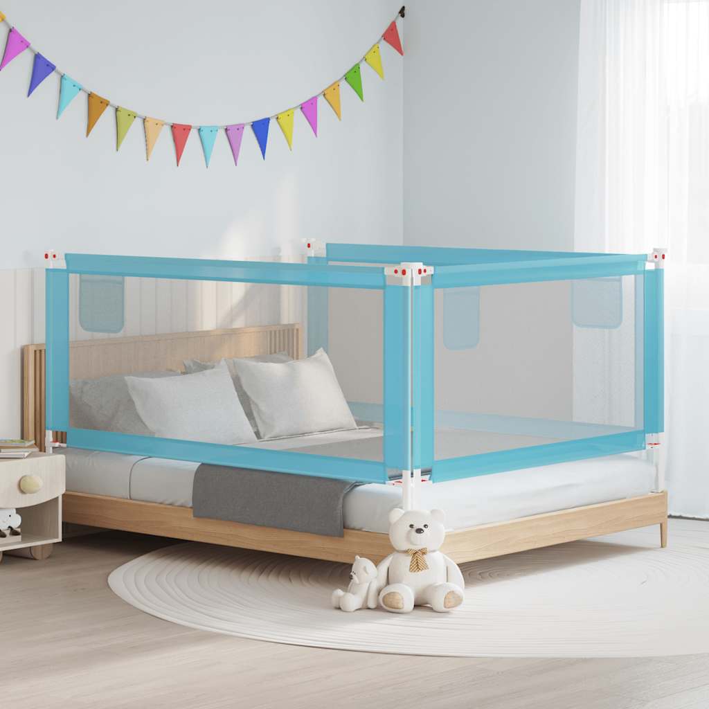 Tableau de lit Vidaxl Toddler 190x25 cm Tissu bleu