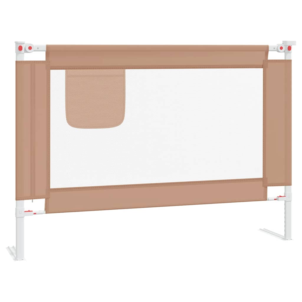 VidaXL Barrière de lit Toddler 90x25 cm Tissu Taupe