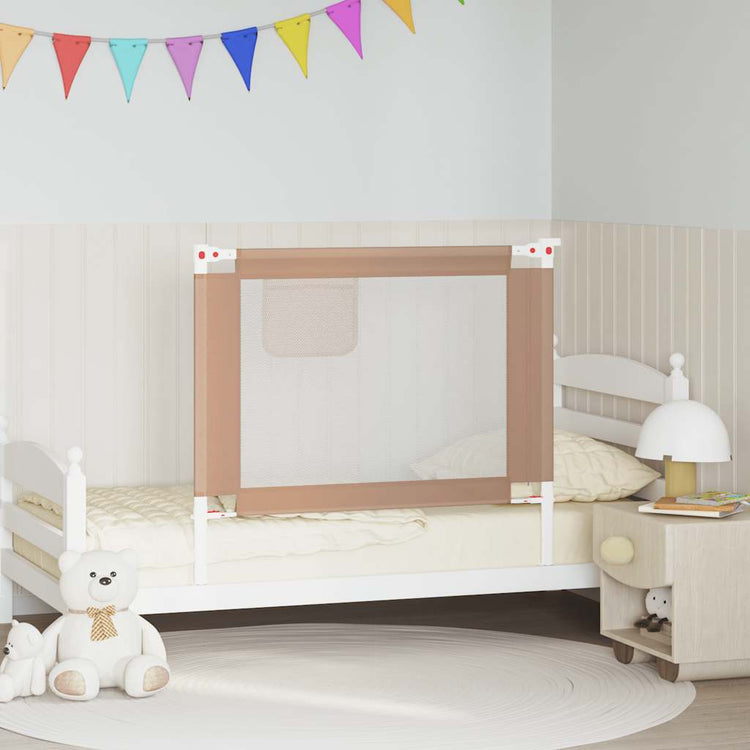 Tableau de lit Vidaxl Toddler 100x25 cm tissu taupe