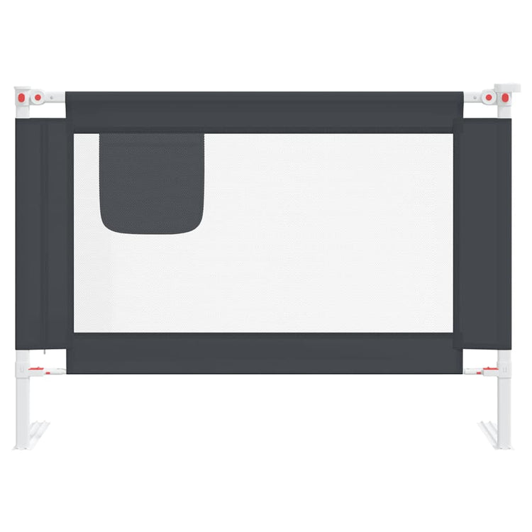 Vidaxl Bedhek Toddler 90x25 cm Tissu gris foncé