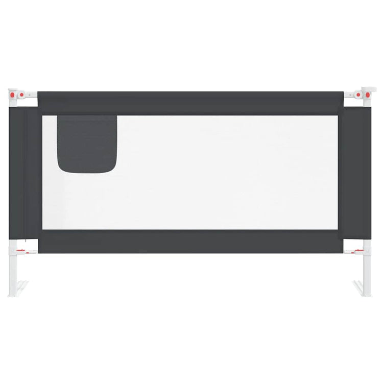 Vidaxl Bedhek Toddler 150x25 cm Tissu gris foncé