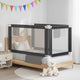 Vidaxl Bedhek Toddler 150x25 cm Tissu gris foncé