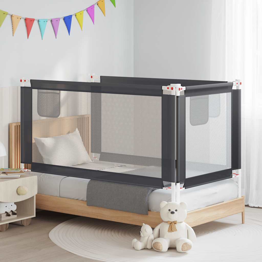 Vidaxl Bedhek Toddler 160x25 cm Tissu gris foncé