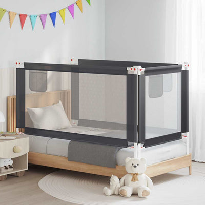 Vidaxl Bedhek Toddler 160x25 cm Tissu gris foncé