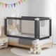 Vidaxl Bedhek Toddler 160x25 cm Tissu gris foncé