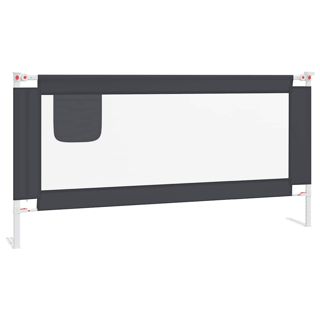 Vidaxl Bedhek Toddler 180x25 cm Tissu gris foncé