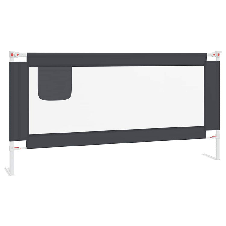 Vidaxl Bedhek Toddler 180x25 cm Tissu gris foncé