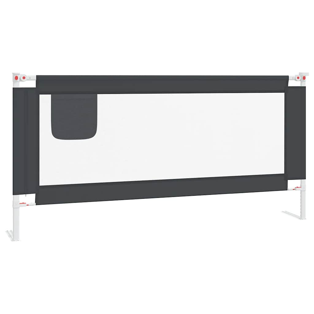 Vidaxl Bedhek Toddler 190x25 cm Tissu gris foncé