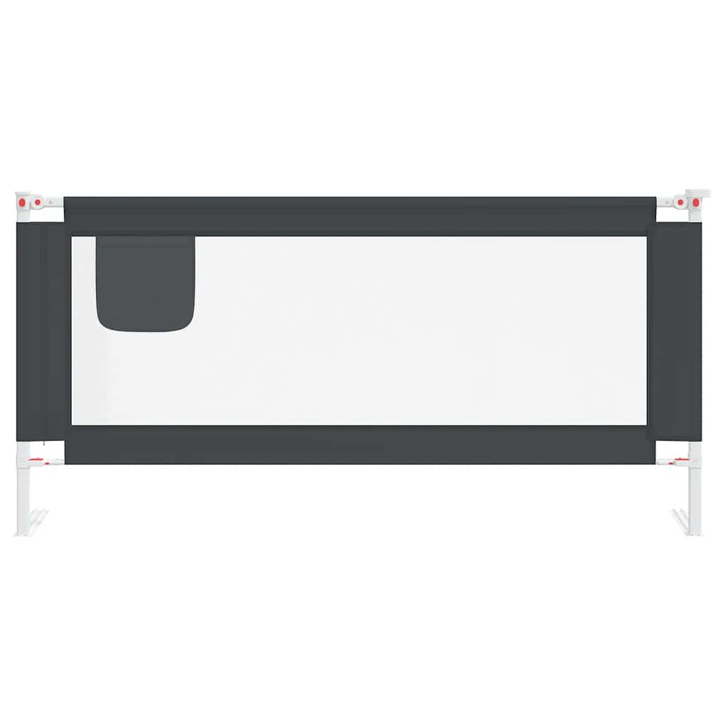 Vidaxl Bedhek Toddler 190x25 cm Tissu gris foncé