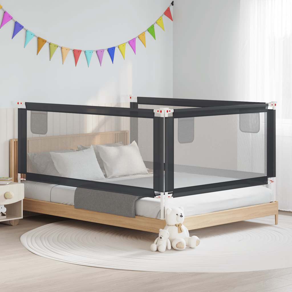 Tableau de lit Vidaxl Toddler 200x25 cm tissu gris foncé