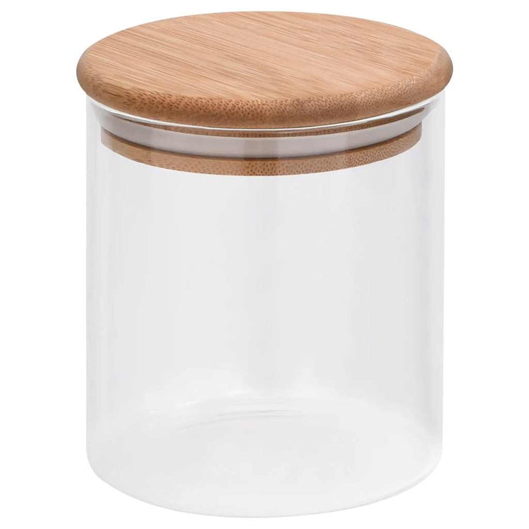 Pots de stockage Vidaxl avec couvercle de bambou 10 pcs 600 ml de verre