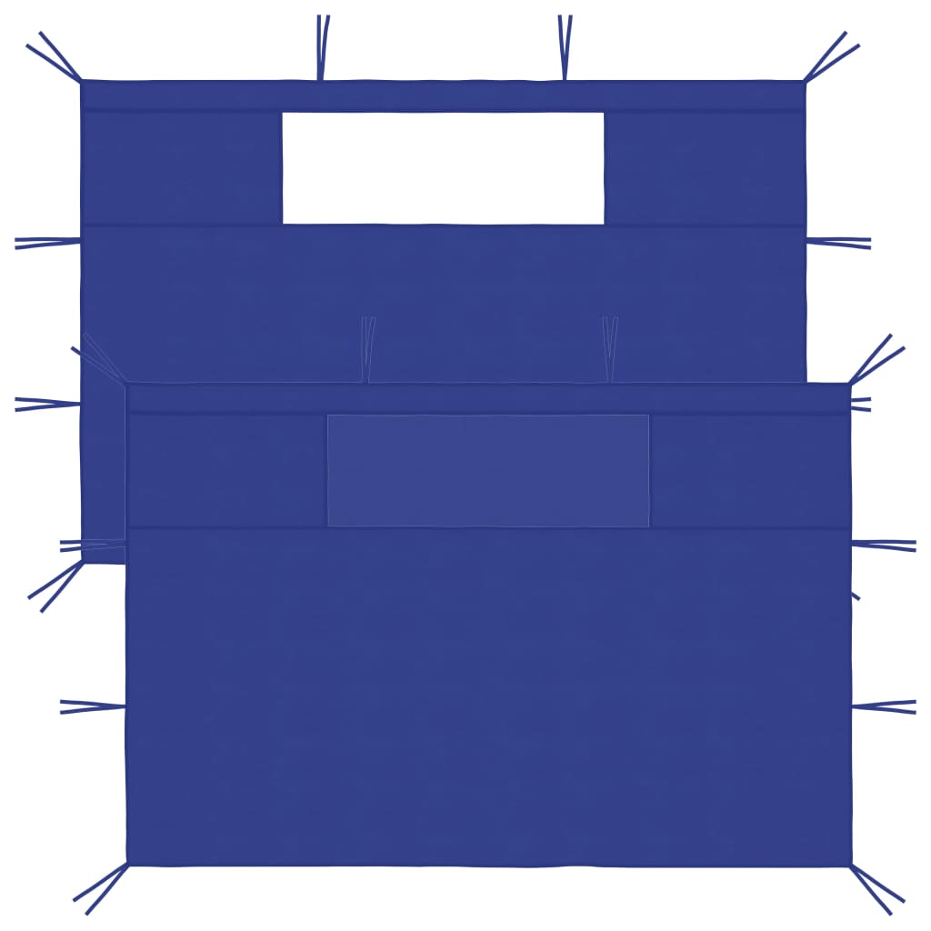 Murs de louange vidaxl avec Windows 2 st bleu