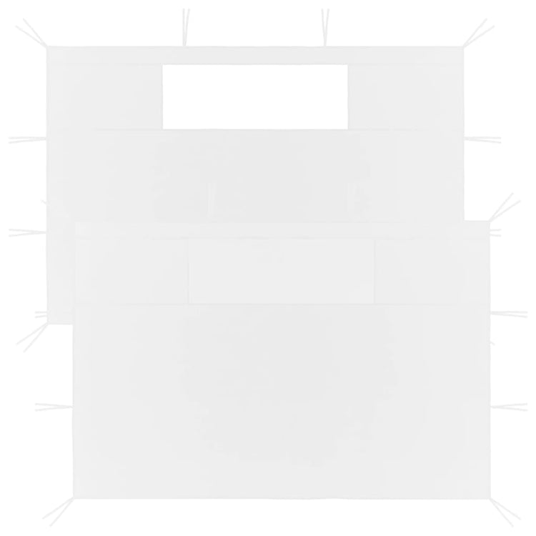 Vidaxl prain latérale des murs avec windamen 2 st blanc