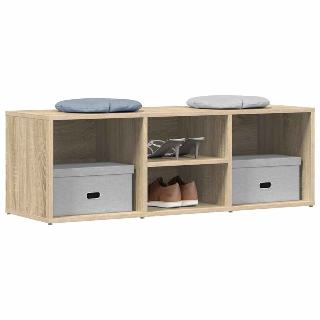 Canapé de rangement à chaussures Vidaxl 105x35x35 cm en bois de chêne sonoma