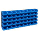 Ensemble de rangement Vidaxl 48 pièces avec panneaux muraux bleu et noir